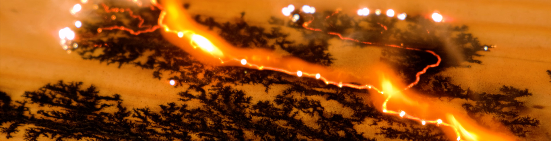 burning wood